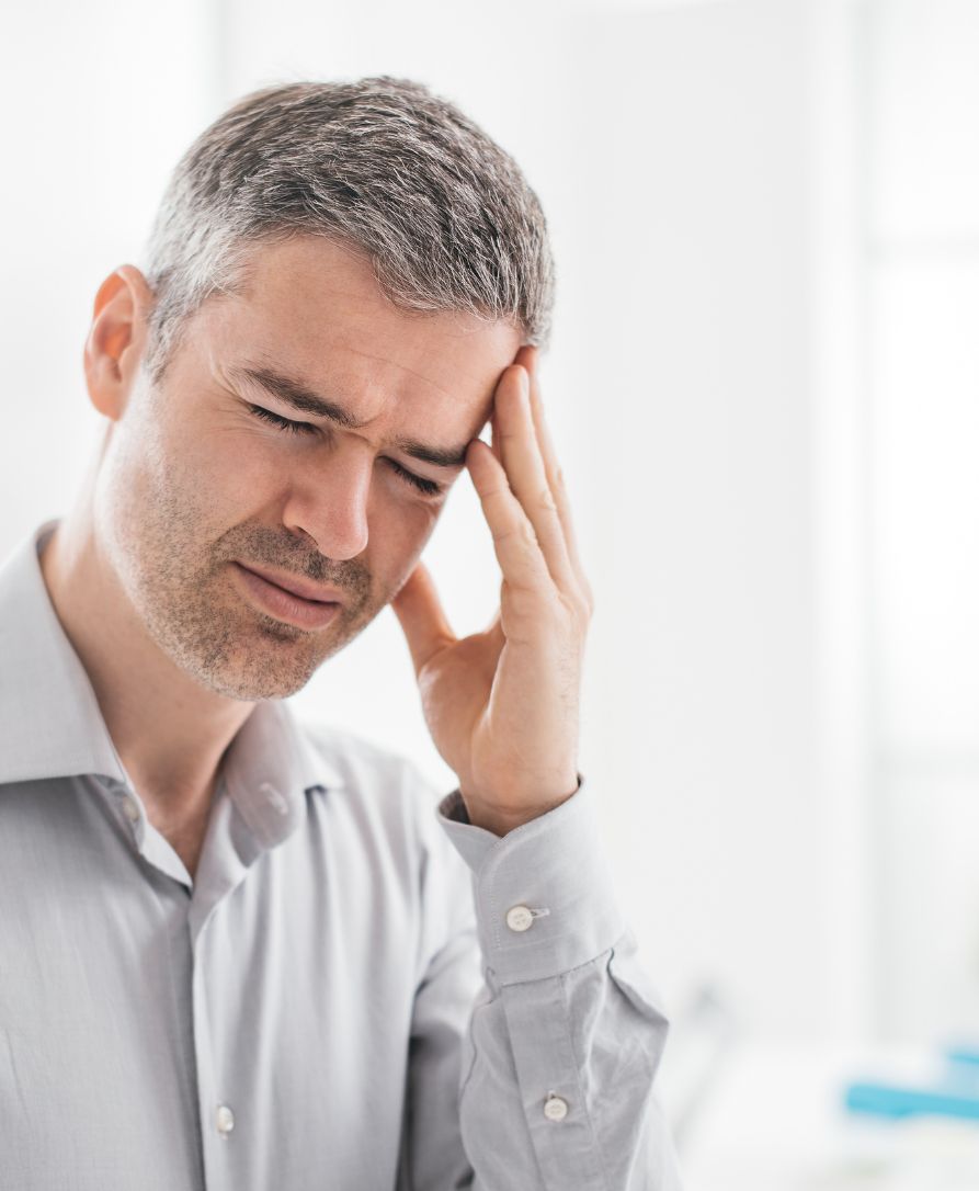 Man with headache